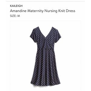 StitchFix Kaileigh maternity navy blue dress